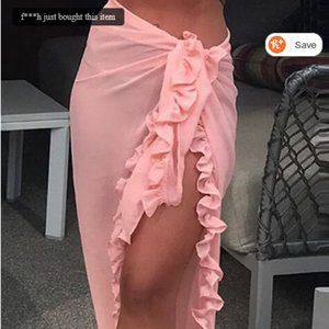 Pretty in Pink Women's Swimwear Cover Up Swim Shorts Sarong Wrap Comfy OSA